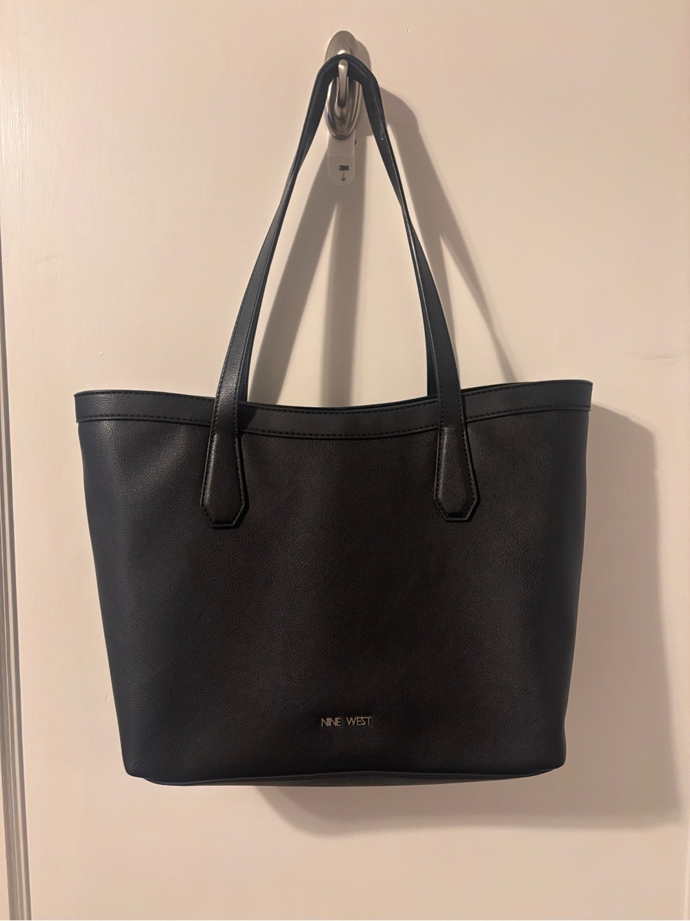 Nine West Black Pebbled Leather Tote